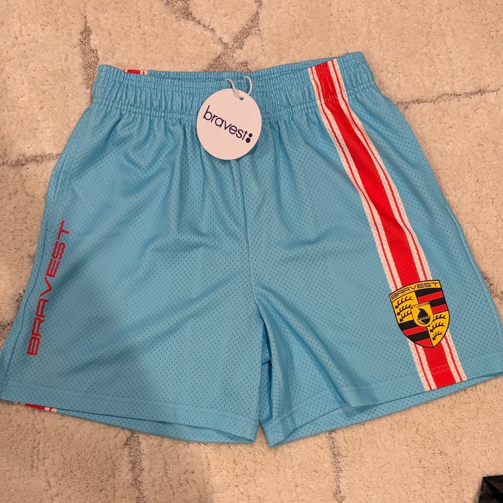 Bravest Studios Shorts - Light Blue Porsche